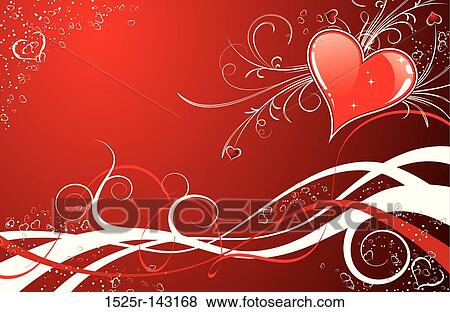 Valentines Day background with hearts and florals View Large Illustration Stock Illustration - Valentines Day background with hearts and florals. Fotosearch