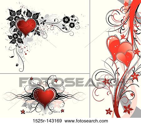 Valentines Day background with hearts and flower View Large Illustration Stock Illustration - Valentines Day background with hearts and flower. Fotosearch