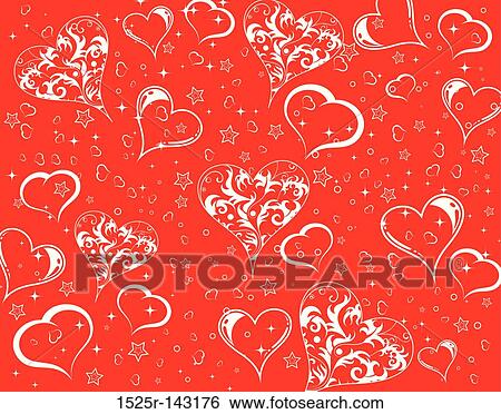 Valentines Day background with hearts and flowers View Large Illustration Stock Illustration - Valentines Day background with hearts and flowers. Fotosearch