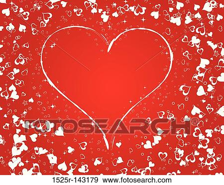 Stock Illustration - Valentines Day background with hearts. Fotosearch