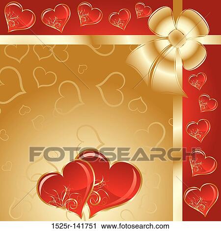 Valentines floral background, vector View Large Illustration Clip Art - Valentines floral background, vector. Fotosearch