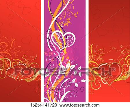 Valentines floral background, vector View Large Illustration Clipart - Valentines floral background, vector. Fotosearch