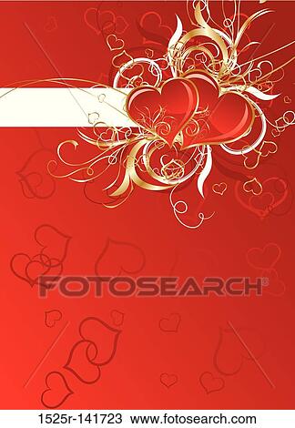 Valentines floral background, vector View Large Illustration Drawing - Valentines floral background, vector. Fotosearch