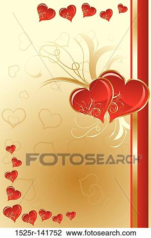 Valentines floral background, vector View Large Illustration Drawing - Valentines floral background, vector. Fotosearch