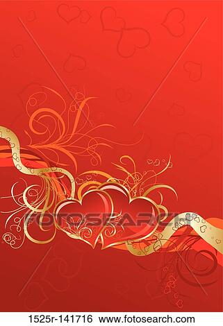Valentines floral background, vector View Large Illustration Stock Illustration - Valentines floral background, vector. Fotosearch