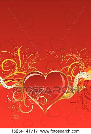 Valentines floral background, vector View Large Illustration Stock Illustration - Valentines floral background, vector. Fotosearch