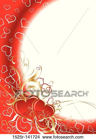Valentines floral background, vector View Large Illustration Stock Illustration - Valentines floral background, vector. Fotosearch