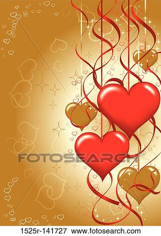 Stock Illustration - Valentines floral background, vector. Fotosearch