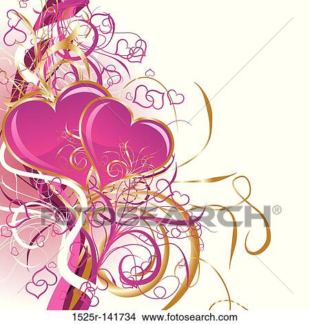 Valentines floral background, vector View Large Illustration Stock Illustration - Valentines floral background, vector. Fotosearch
