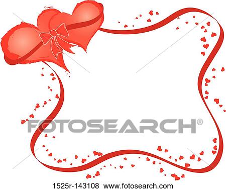 Valentines frame with hearts, vector View Large Illustration Stock Illustration - Valentines frame with hearts, vector. Fotosearch