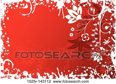 Valentines grunge background, vector View Large Illustration Drawing - Valentines grunge background, vector. Fotosearch