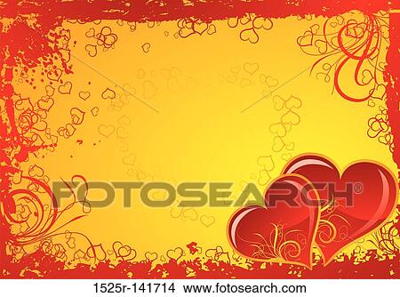 Stock Illustration - Valentines grunge background, vector. Fotosearch