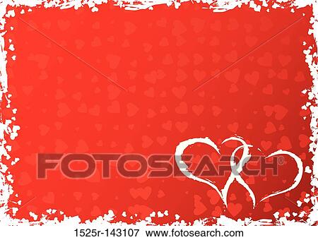 Valentines grunge frame with hearts, vector View Large Illustration Stock Illustration - Valentines grunge frame with hearts, vector. Fotosearch
