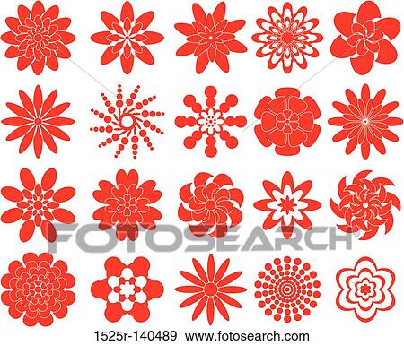 Various flowers for design, vector View Large Illustration Stock Illustration - Various flowers for design, vector. Fotosearch