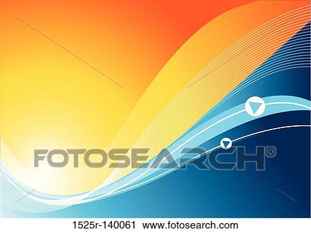 Vector Wave Background View Large Illustration Clip Art - Vector Wave Background. Fotosearch