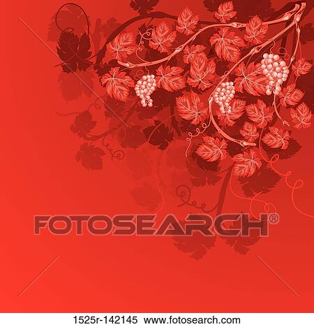 Vine background View Large Illustration Stock Illustration - Vine background. Fotosearch
