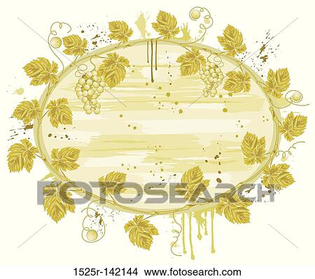 Stock Illustration - Vine frame. Fotosearch