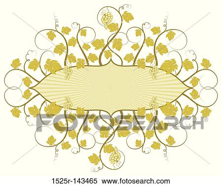 Stock Illustration - Vine frame. Fotosearch
