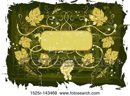 Stock Illustration - Vine frame. Fotosearch