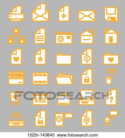 Web + interface icons square 01 View Large Illustration Stock Illustration - Web + interface icons square 01. Fotosearch