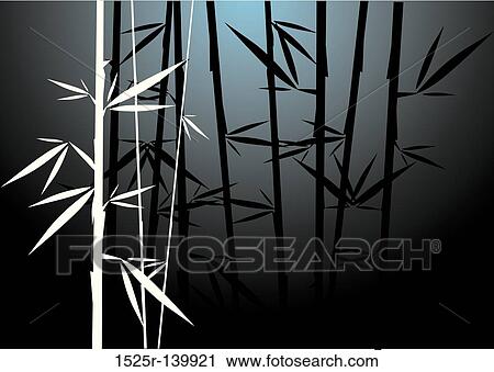 Clip Art - White Vector Bamboo. Fotosearch