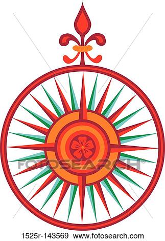 Stock Illustration - Wind rose. Fotosearch
