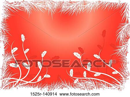 Stock Illustration - Winter background with a fir tree, vector. Fotosearch