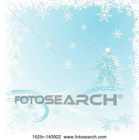 Drawing - Winter, christmas background, vector. Fotosearch