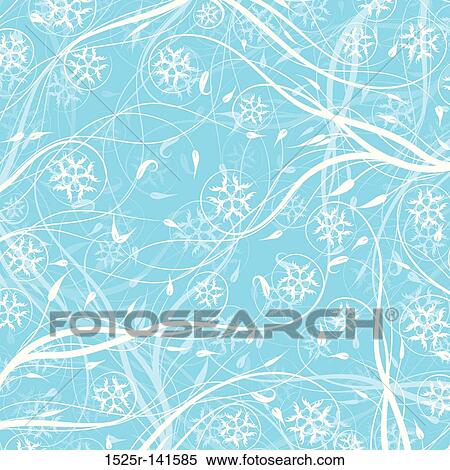 Winter floral pattern, vector View Large Illustration Stock Illustration - Winter floral pattern, vector. Fotosearch