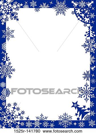 Winter frame with snowflakes, vector View Large Illustration Clipart - Winter frame with snowflakes, vector. Fotosearch