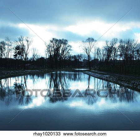 Stock Image - Autumn river. Fotosearch