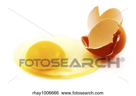 Broken egg on white background with soft focus View Large Photo Image Stock Photograph - Broken egg on white background with soft focus. Fotosearch