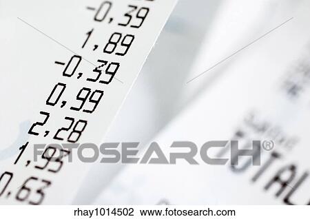 Close-up of shopping receipts with very shallow depth of field View Large Photo Image Stock Image - Close-up of shopping receipts with very shallow depth of field. Fotosearch