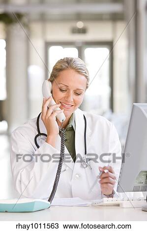 Stock Image - female doctor. Fotosearch