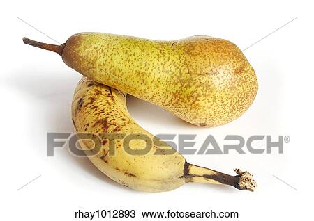 Fruits on the white background (banana and pear) View Large Photo Image Stock Image - Fruits on the white background (banana and pear). Fotosearch
