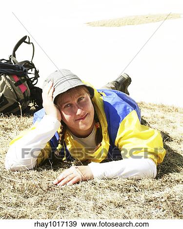 Stock Photo - halt in hike. Fotosearch