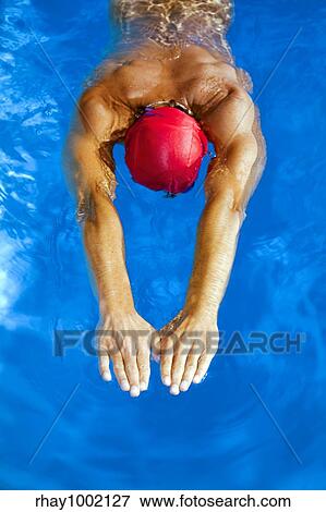 Healthy lifestyle: this swimmer is winning the contest View Large Photo Image Stock Photo - Healthy lifestyle: this swimmer is winning the contest. Fotosearch