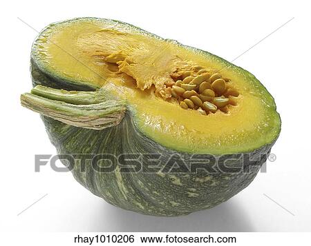 juicy half pumpkin with seeds on white View Large Photo Image Stock Photograph - juicy half pumpkin with seeds on white . Fotosearch