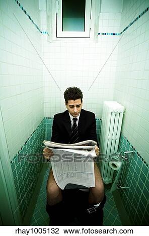 man sitting on toilet View Large Photo Image Stock Image - man sitting on toilet. Fotosearch