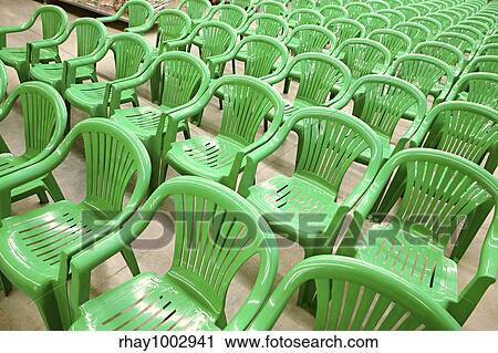 Many the green chairs placed by rows View Large Photo Image Stock Image - Many the green chairs placed by rows. Fotosearch