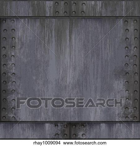 Some rivetted brushed metal - this tiles seamlessly. View Large Photo Image Picture - Some rivetted brushed metal - this tiles seamlessly.. Fotosearch