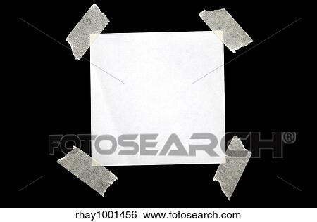 White paper stuck on a black background. View Large Photo Image Stock Photograph - White paper stuck on a black background.. Fotosearch