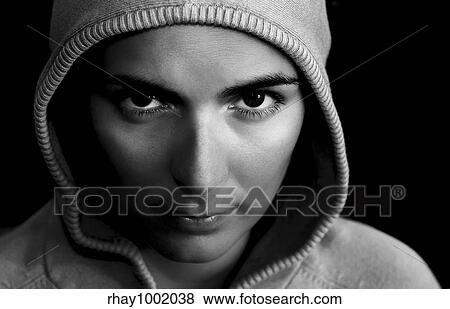 Woman portrait with a cap View Large Photo Image Stock Photo - Woman portrait with a cap. Fotosearch