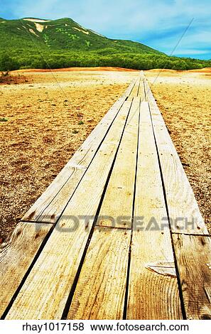 Wooden trail View Large Photo Image Stock Photo - Wooden trail. Fotosearch