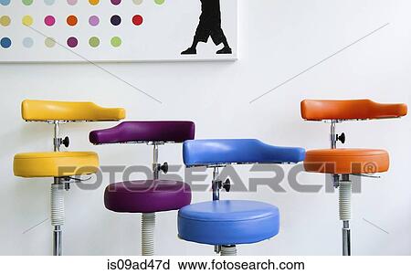 Group of dental stools in clinic View Large Photo Image Stock Image - Group of dental stools in clinic. Fotosearch