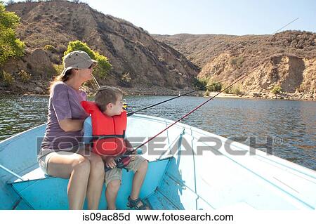 Mother and son on fishing trip View Large Photo Image Stock Image - Mother and son on fishing trip. Fotosearch