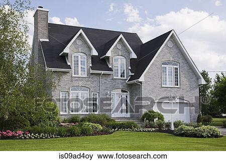 Residential house, Quebec, Canada View Large Photo Image Stock Photo - Residential house, Quebec, Canada. Fotosearch