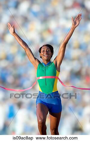 Runner at finish line View Large Photo Image Stock Photography - Runner at finish line. Fotosearch