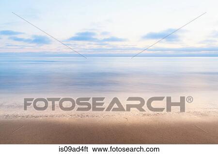 Stock Photograph - Tranquil sea, Encinitas, California, USA. Fotosearch