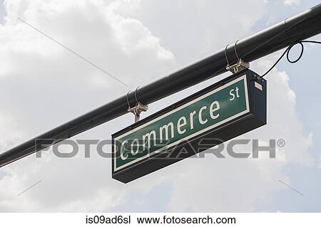 Commerce Street sign View Large Photo Image Stock Image - Commerce Street sign. Fotosearch